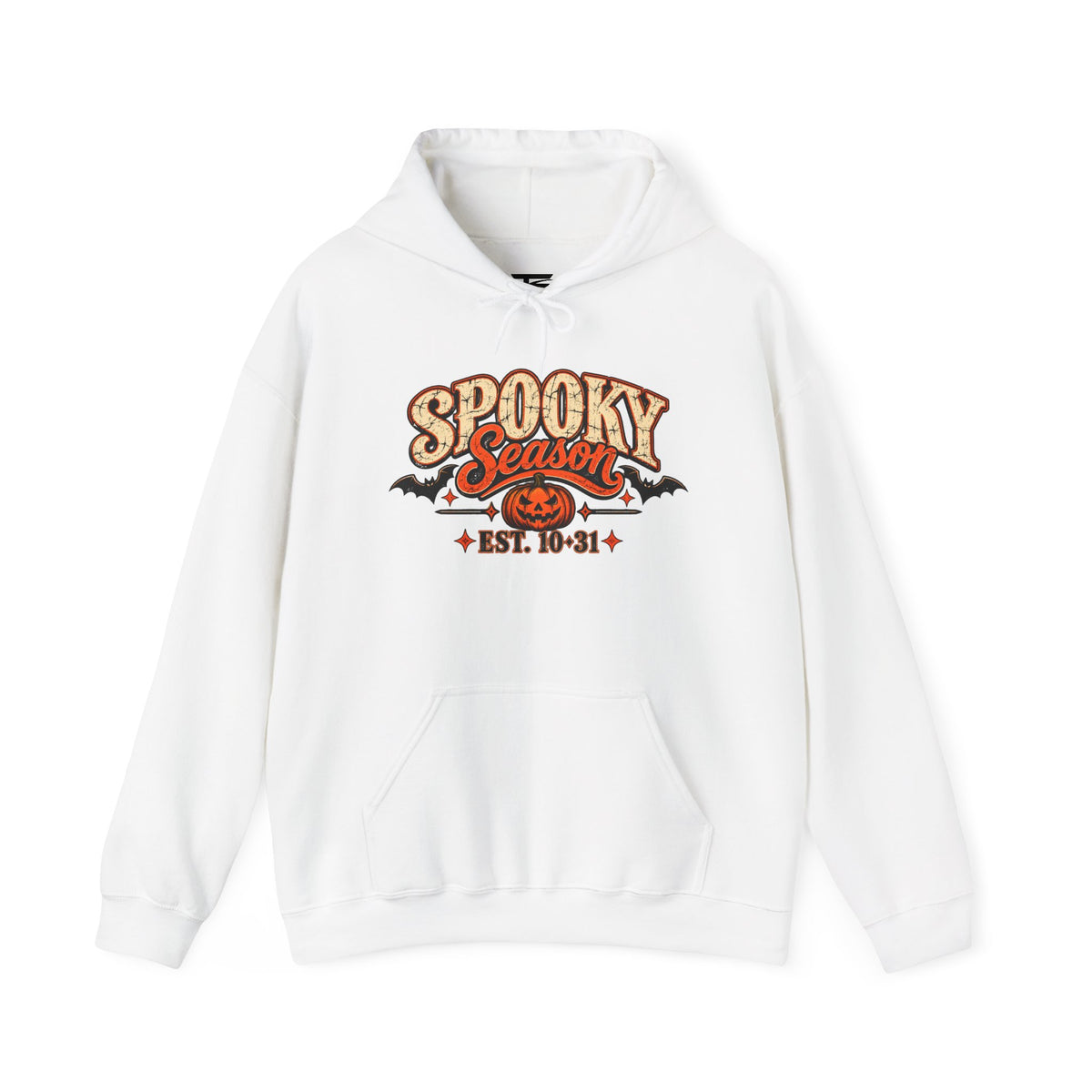 Spooky Season Halloween Hoodie – Skeleton & Pumpkin Graphic Sweatshirt