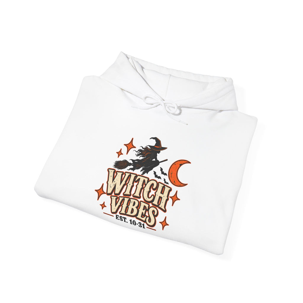 Witch Vibes Hoodie – Retro Halloween Witch Graphic Sweatshirt