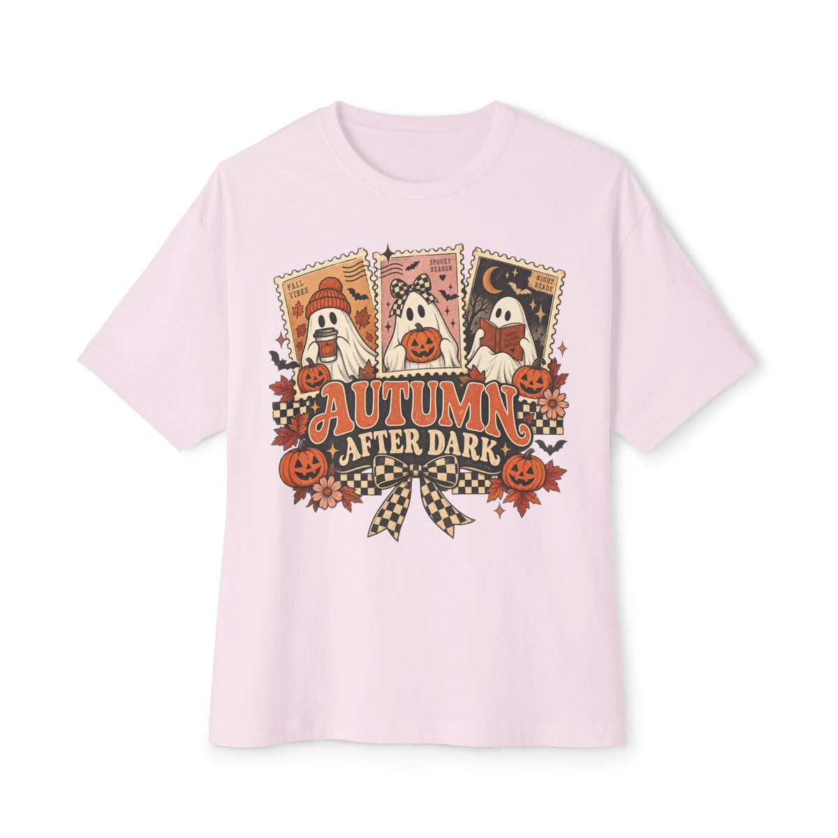 Autumn After Dark Shirt – Retro Ghost Halloween Tee, Cute Pumpkin Fall Shirt