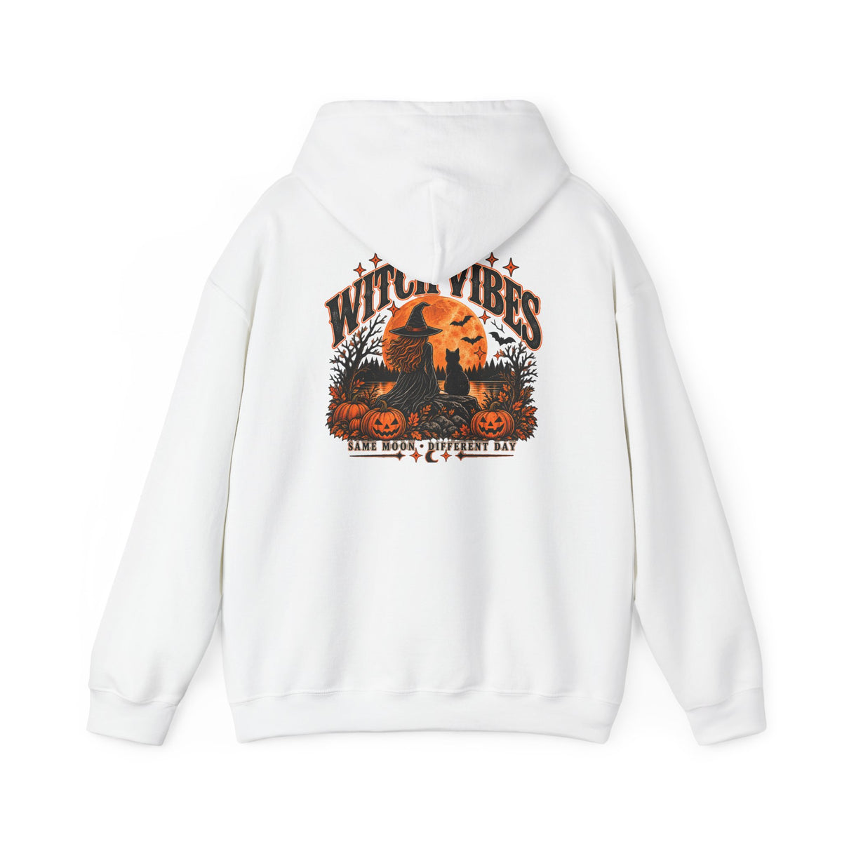 Witch Vibes Hoodie – Retro Halloween Witch Graphic Sweatshirt