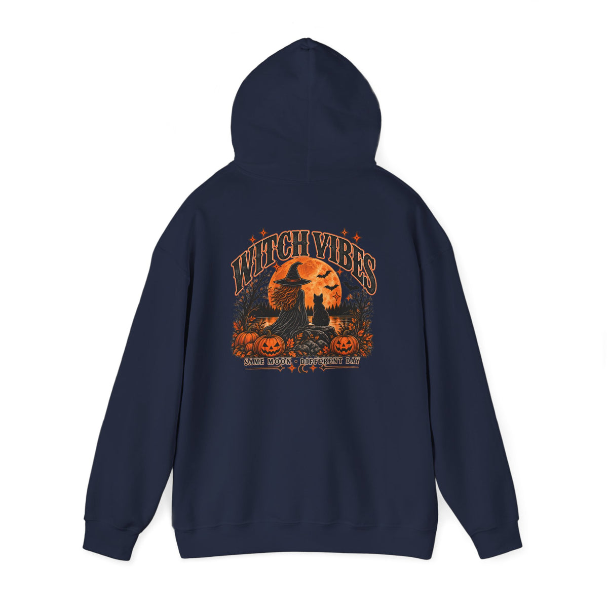 Witch Vibes Hoodie – Retro Halloween Witch Graphic Sweatshirt
