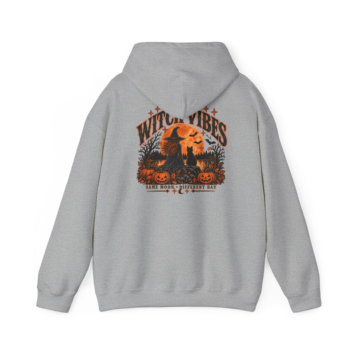 Witch Vibes Hoodie – Retro Halloween Witch Graphic Sweatshirt