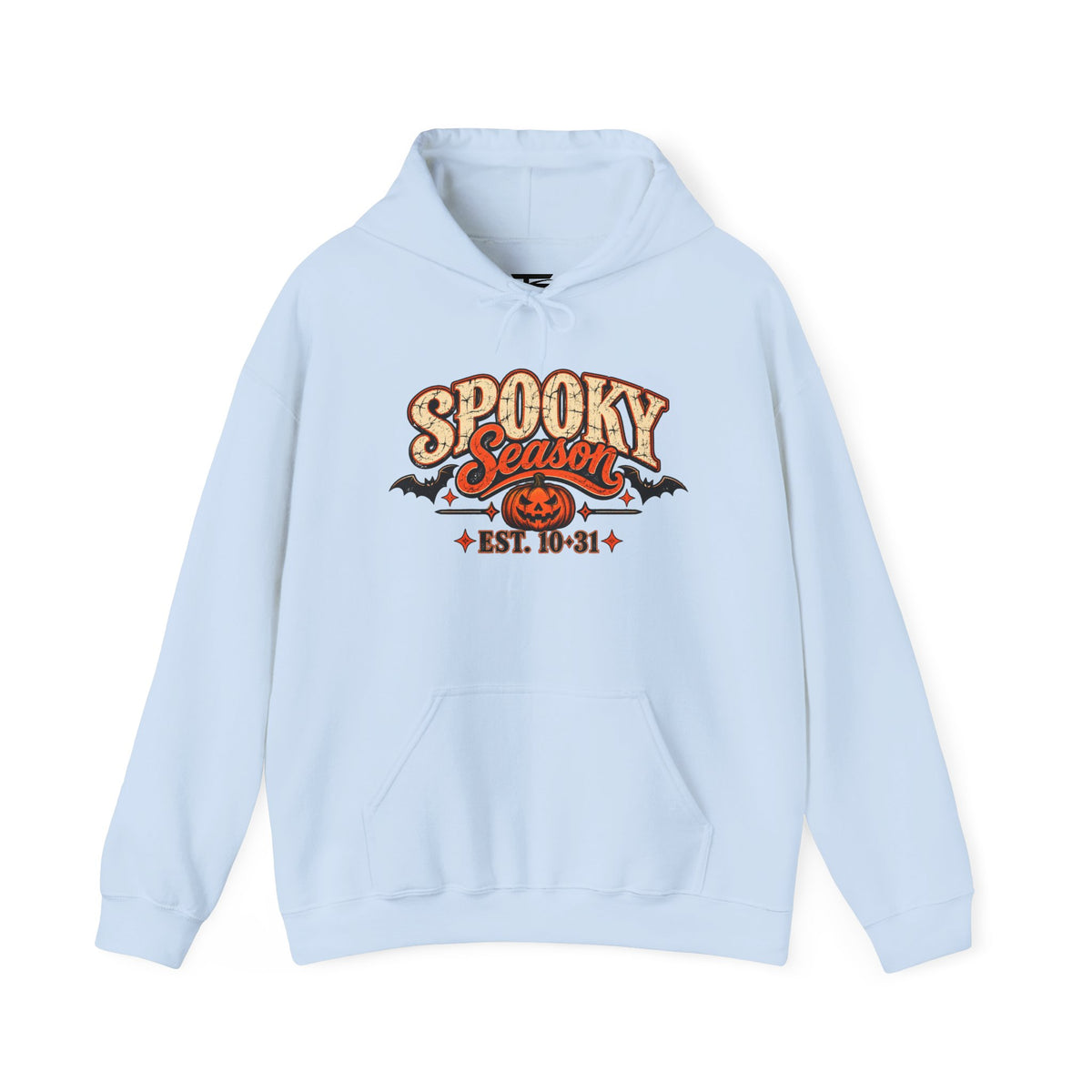 Spooky Season Halloween Hoodie – Skeleton & Pumpkin Graphic Sweatshirt