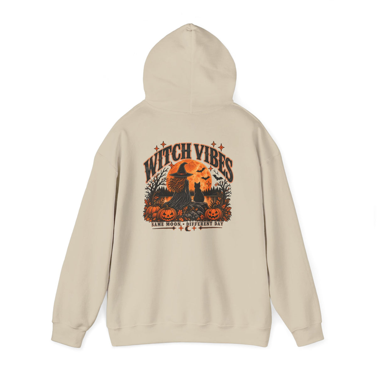 Witch Vibes Hoodie – Retro Halloween Witch Graphic Sweatshirt
