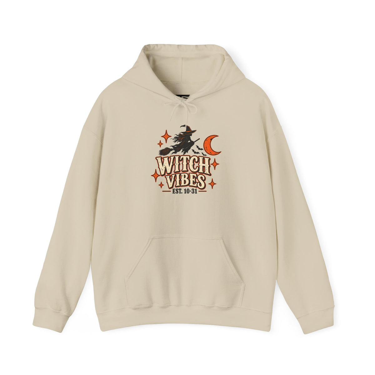 Witch Vibes Hoodie – Retro Halloween Witch Graphic Sweatshirt