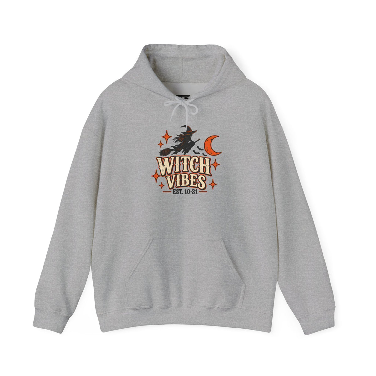 Witch Vibes Hoodie – Retro Halloween Witch Graphic Sweatshirt