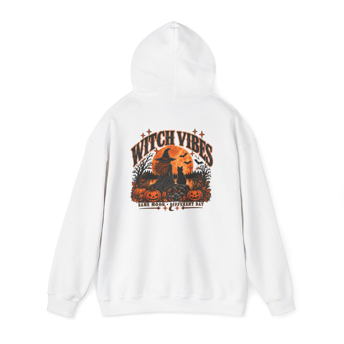 Witch Vibes Hoodie – Retro Halloween Witch Graphic Sweatshirt