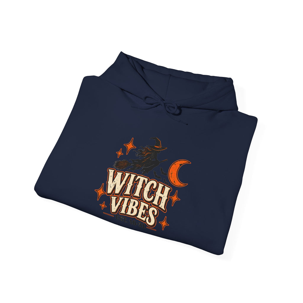 Witch Vibes Hoodie – Retro Halloween Witch Graphic Sweatshirt
