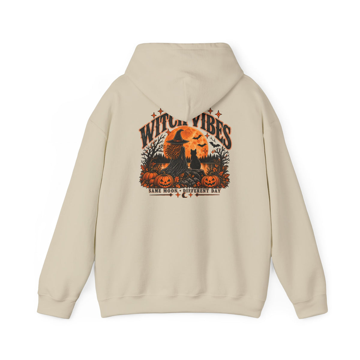 Witch Vibes Hoodie – Retro Halloween Witch Graphic Sweatshirt