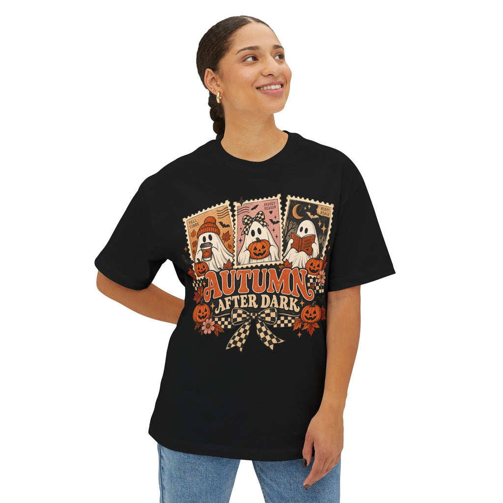 Autumn After Dark Shirt – Retro Ghost Halloween Tee, Cute Pumpkin Fall Shirt
