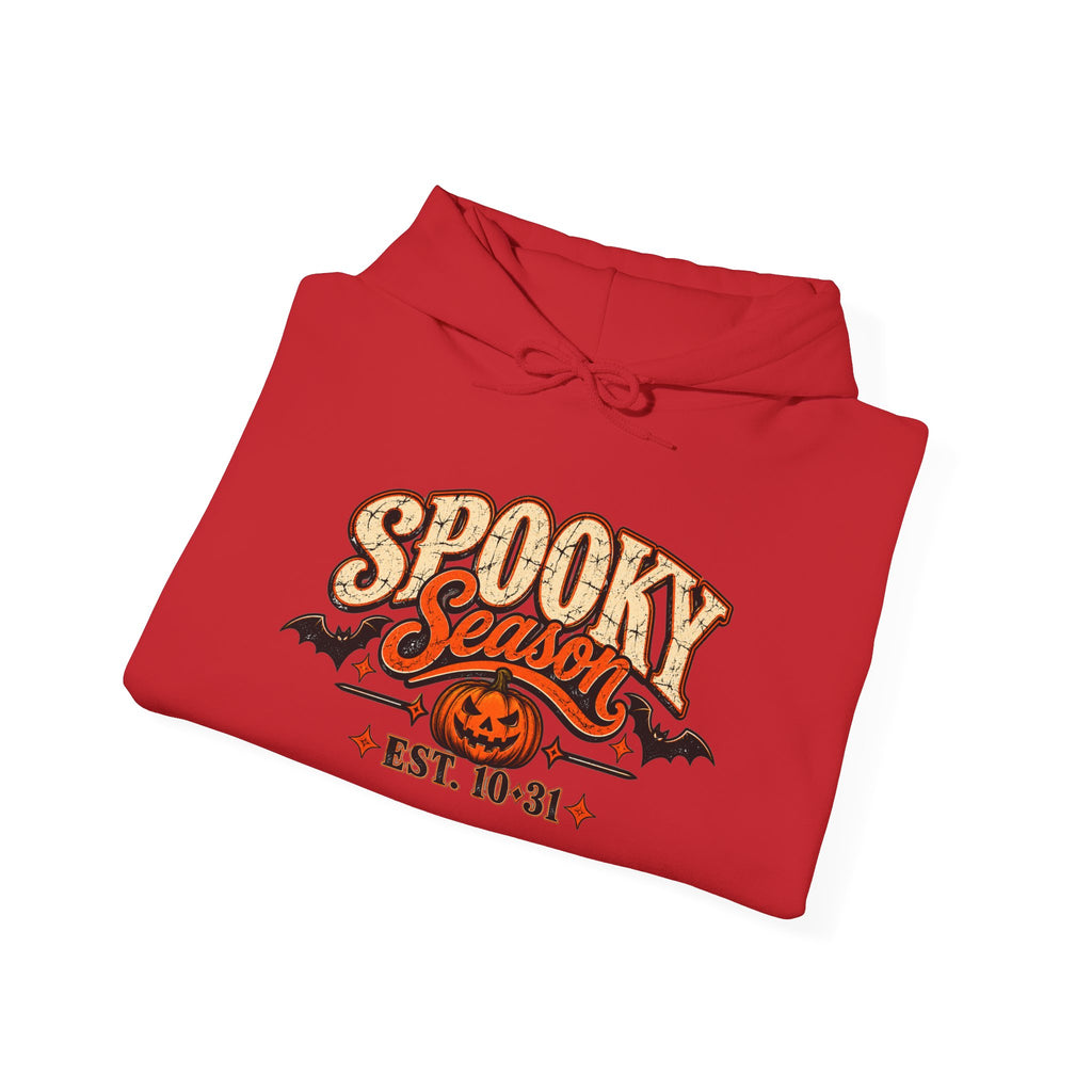 Spooky Season Halloween Hoodie – Skeleton & Pumpkin Graphic Sweatshirt