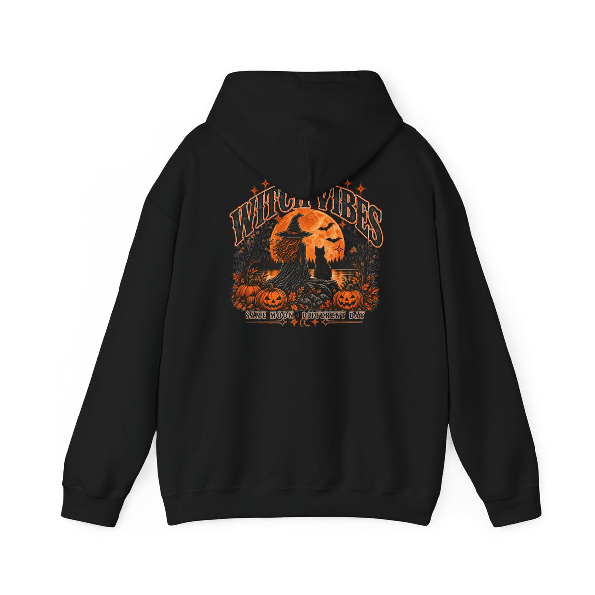 Witch Vibes Hoodie – Retro Halloween Witch Graphic Sweatshirt
