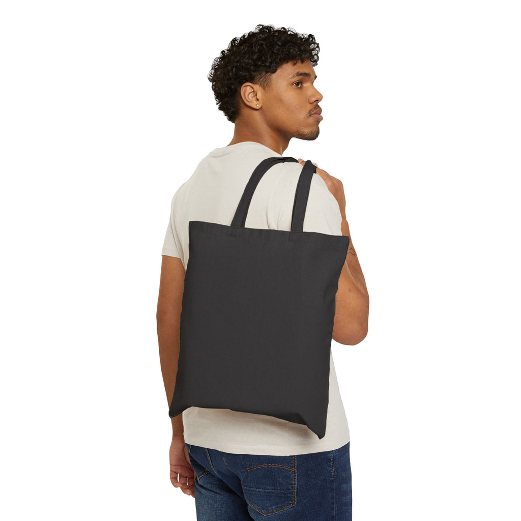 Witch Vibes Cotton Tote Bag — Retro Witch Moon Canvas Shopper