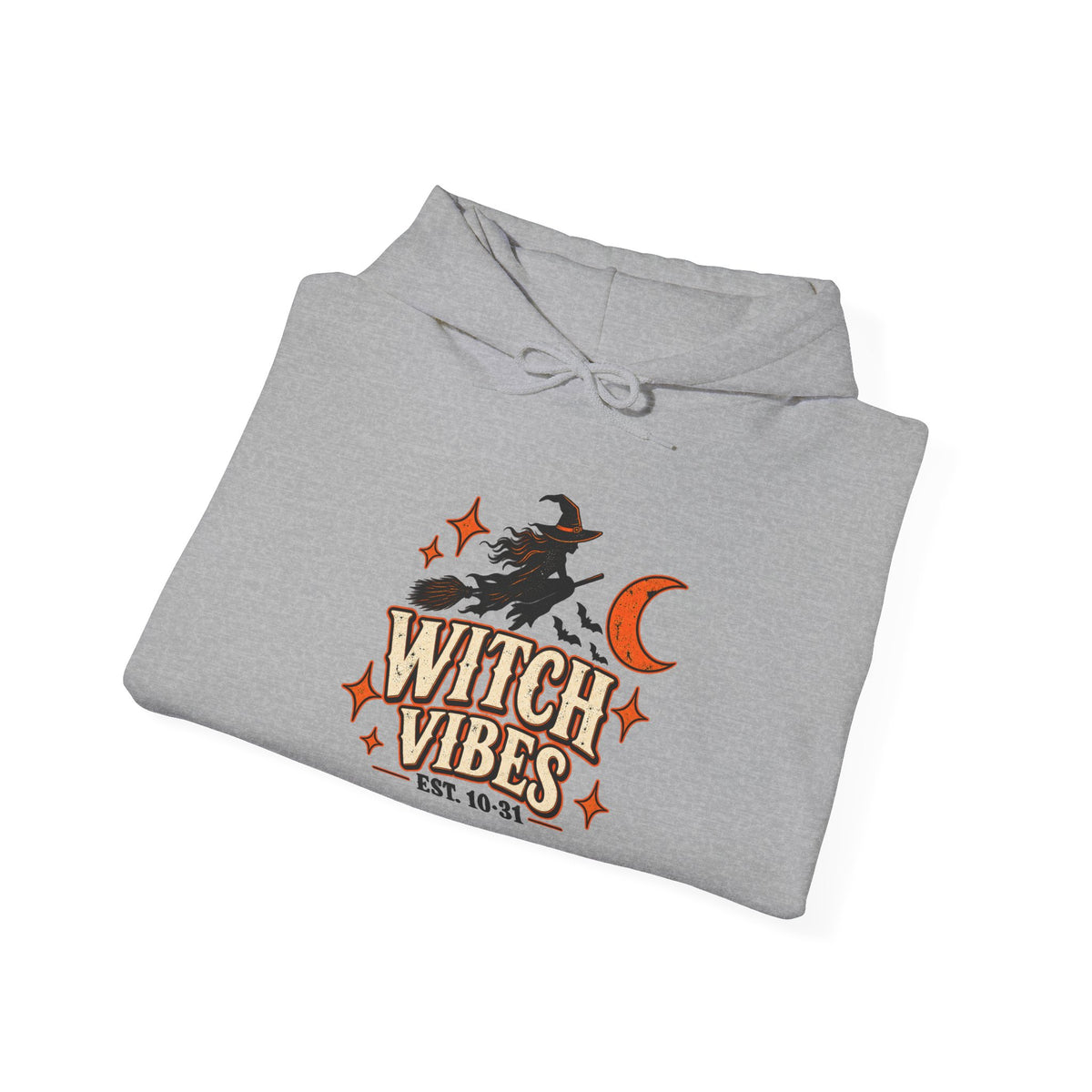 Witch Vibes Hoodie – Retro Halloween Witch Graphic Sweatshirt