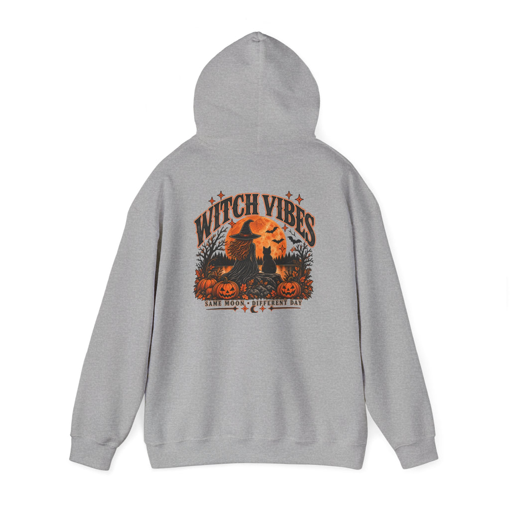 Witch Vibes Hoodie – Retro Halloween Witch Graphic Sweatshirt